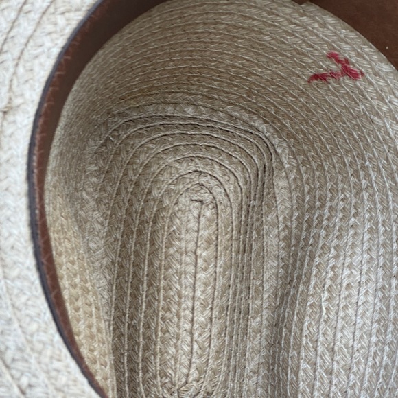 Vintage 10gal Straw Cowboy Hat with Feather Accent - Picture 3 of 3